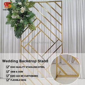 Soporte de Fondo Metálico de Acero Inoxidable LEDA para Eventos y Fiestas, Marco Simple para Fondo de Boda, Decoración con Globos y Flores, Forma Rectangular - Product Image 3