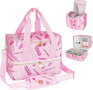 Échantillon gratuit Boîte de rangement pour vernis à ongles imperméable de grande taille Convient pour le sécheur à ongles et le rangement des accessoires de flacons de vernis à ongles Sac de rangement - Product Image 1