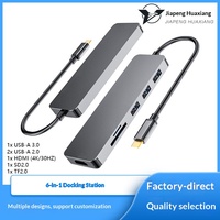 Hub multifonctionnel en aluminium Type-C 10 ports 4K HDTV pour 2.0 VGA USB 3.0 Gigabit Ethernet PD Charging Sd Card MacBook Pro
