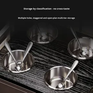Table d'assaisonnement intégrée commerciale Hot Pot Restaurant Meubles Hot Pot Sauce Cabinet Table pour Table Trempage Sauce Stockage - Product Image 6