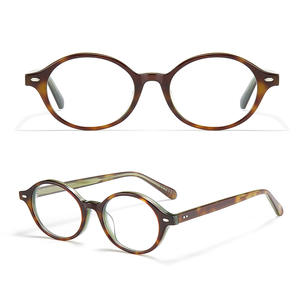 Gafas de Acetato Redondas Fakeme Dowdy, Montura Ligera Unisex, Montura Completa, Color Carey Retro - Product Image 2