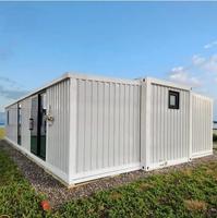Maison modulaire extensible et flexible à structure durable, maisonnette en panneaux sandwich d'acier pour appartements, hôtels, villas et espaces événementiels