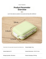 Boîte à pilules pliable portable créative personnalisée à 3 couches en plastique PP, organisateur de médicaments à 8 compartiments pour comprimés