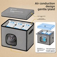Nouvelle Cabane d'été pour animaux de compagnie, grande, imperméable, respirante, pliable, climatisée, pour toutes les saisons, avec tissu chaud pour la climatisation intérieure des chats