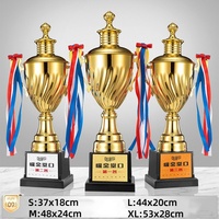 Réunion sportive Globe mondial personnalisé créatif Figurines 3D en métal haut de gamme Trophée plaqué or Trophées de la coupe Fabriqué en Chine