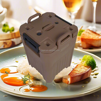 Boîte isotherme portable commerciale chaud-froid, grande capacité, avec doublure en acier inoxydable