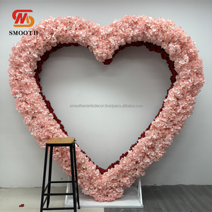 SMOOTH Explosive Models Pure <b>Hydrangeas</b> Handmade Flower Arch <b>Artificial</b> Heart Arch Backdrop for Event Decoration - Product Image 2