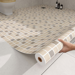 Papier Adhésif Moderne en PVC Imperméable Mat à Motifs Cristallins Gaufrés pour Revêtement de <span class=keywords><strong>Sol</strong></span> Cuisine Salle de Bain Chambre Maison - Product Image 2