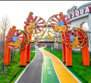 Sculpture de carrosse citrouille en résine lumineuse sur le thème de Cendrillon pour installation décorative de festival et exposition en parc de Noël - Product Image 1