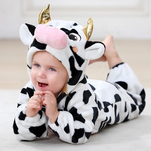 Pijamas de Franela Michley con Diseño de <span class=keywords><strong>Calavera</strong></span> para Halloween, Novedad 2026, Venta Caliente, Pijama Enterizo con Capucha de Dibujos Animados para Recién Nacidos de 0 a 3 Años - Product Image 4