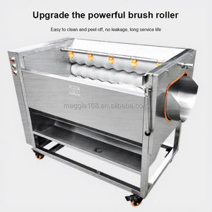 Electric 750W Cassava Peeling Machine Peeler and Washer Potato Brush Washing Peeling Machine <strong>Roller</strong> Brushing Peeling Machine - Product Image 4