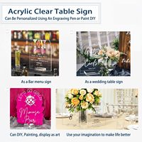 Prix usine Transparent Acrylique Signe Titulaire Fente Stand En Plastique Haute Transparence Présentoir Base Stand