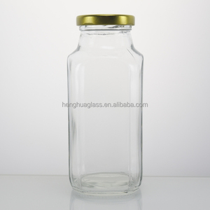 Pháp vuông bán buôn <span class=keywords><strong>250ml</strong></span> 360ml 500ml thủy tinh trái cây chai nước ép rõ ràng 8oz 12oz 16oz chai thủy tinh cho sữa có nắp đậy bằng nhựa - Product Image 4