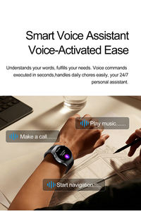 Montre connectée S201 avec assistant vocal, appels Bluetooth HD, moniteur de santé multi-systèmes, tracker d'activité physique, Relogio Smartwatch pour la <span class=keywords><strong>famille</strong></span> - Product Image 3
