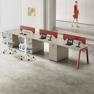 โต๊ะสำนักงานพนักงานออฟฟิศที่เรียบง่ายทันสมัยฉากล็อกเกอร์ของสถานีหน้าจอโต๊ะคอมพิวเตอร์ของพนักงาน - Product Image 5