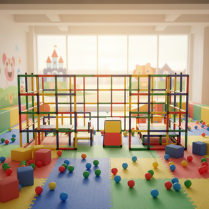 Aire <span class=keywords><strong>de</strong></span> jeux intérieure moderne pour tout-petits, mini-structure avec toboggan, canapé et <span class=keywords><strong>table</strong></span>, capacité inférieure à 100 kg - Product Image 4