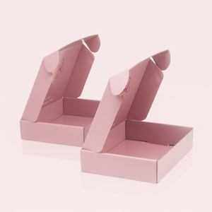 Tùy chỉnh in ấn tái chế HOT Màu Hồng bưu phẩm hộp in ấn giấy đóng Gói giao hàng Hộp bao bì nhãn hiệu riêng vận chuyển hộp - Product Image 5