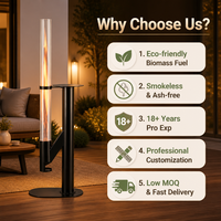 Poêle à granulés de bois d'extérieur non électrique, chauffage portable à alimentation par gravité et allumage automatique pour patio, cour et jardin