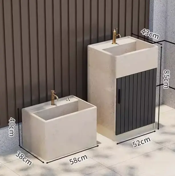Hot Selling Solid Hand Sink and Mop Basin Sturdy and Durable Outdoor Basin Suitable for Outdoor Yard