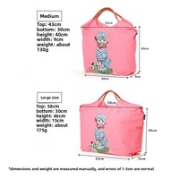 Koleksi Baru Tas Tote Ramah Lingkungan dengan Desain Bordir, Tas Belanja Bahan Nylon Tahan Air, Tas Selempang Bahu Terbuka