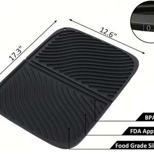 <b>Silicone</b> Drying <b>Mat</b> Dish Draining Shape Cup <b>Mat</b> <b>Heat</b> <b>Resistant</b> and Counter Top <b>Mat</b> for Dishes Counter Pad Customizable - Product Image 4