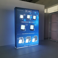 Boîte lumineuse publicitaire LED SEG haute puissance avec cadre en aluminium et bordure en silicone, rétroéclairée, portable, étanche, design personnalisé