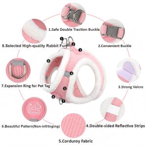 Colete para Animais de Estimação em Cashmere Quente de Inverno - Colete Refletivo Dupla Face para Gatos com Guia - Product Image 4