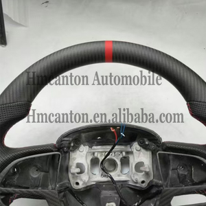 Explosive New Products Matte Carbon Perforated Leather Steering Wheel for Dodge Challenger Car Steering Wheel - Product Image 3