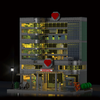 XMORK - Juego de Construcción de Hospital Urbano en Miniatura, 1350 Piezas, Bloques de Plástico de Partículas Pequeñas para Niños