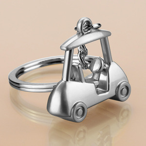 <span class=keywords><strong>Gold</strong></span> & Silber Kreativer Golfplatz-Auto-Anhänger Schlüsselanhänger <span class=keywords><strong>3D</strong></span>-Simulation Tourbus-Schlüsselring Golf-Sport Geschäftsgeschenke - Product Image 4