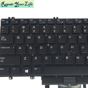 Clavier d'ordinateur portable rétroéclairé en anglais américain pour DELL <span class=keywords><strong>Precision</strong></span> 3530 7530 <span class=keywords><strong>7730</strong></span> E7530 M7530 7740 0266YW, nouveau clavier noir avec trackpoint - Product Image 3