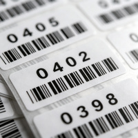 Etiquetas de Código de Barras Personalizadas - Etiquetas Adhesivas Escaneables para Inventario de Almacén y Marcado de Productos Minoristas