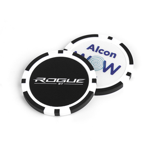 2023 marqueurs de balles de golf personnalisés, clips de poker, logo personnalisé en plastique vierge personnalisé, marqueur de balle en métal de la taille d'un jeton de poker OEM, 100 pièces - Product Image 3