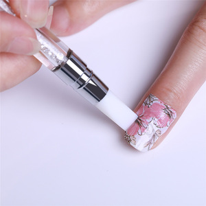 Pinceau de gravure et de polissage à double extrémité pour nail art, avec embout en silicone plat, outil pour le gel de gaufrage et le vernis, pour la création de motifs 3D - Product Image 4