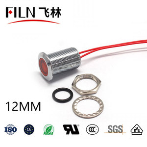 Filn 12 mét cho USB chỉ số ánh sáng màu đỏ màu xanh màu xanh lá cây màu trắng ánh sáng màu vàng 3V/6V IP67 kim loại thí điểm đèn nhà máy - Product Image 3