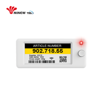 MinewTag STag29A, étiquette de prix numérique E-ink 3 couleurs de 2,9 pouces avec bouton Bluetooth 5.0 pour système de picking en entrepôt