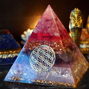 PuJiang ขายส่ง Orgonite พีระมิด-กุหลาบคริสตัลและอเมทิสต์ Orgone พีระมิดจิตวิญญาณเรกิ - Product Image 5