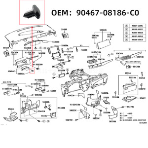 Toyota Lexus Trunk Dashboard Trim <b>Clip</b> 9046708186C0 Nylon Fastener For Rear Seat Repair Replacement Part - Product Image 4