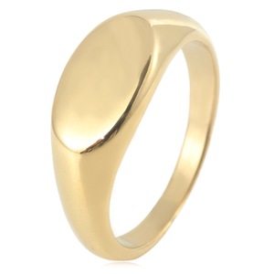 yunnique Unisex Fashion <b>Ring</b> Gold Silver Black Geometric Design <b>Plain</b> Band For Gift Jewelry - Product Image 1