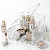 Boîte de présentation moderne en acrylique transparente résistante à l'eau avec couvercle pour objets de collection, bijoux, jouets et cadeaux