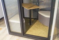 Cabine téléphonique acoustique OEM pour bureau, portable, insonorisée, avec cadre en aluminium, modulaire, pour espace de travail ouvert