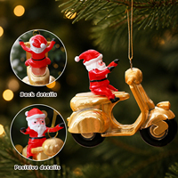 Décoration de Noël 2026 : Train du Père Noël, Scooter, Ornement à suspendre, Décoration d'arbre de Noël, Fournitures pour fêtes de fin d'année, Cadeau pour la maison