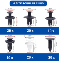 100 pièces, 6 tailles, clips en plastique pour attaches et clips de voiture, clips de retenue en plastique pour pare-chocs, kit de rivets