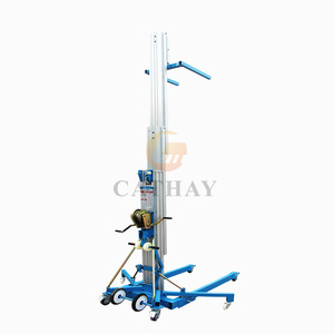 Elevador de Carga Portátil de 340 kg, 3.5 m, 280 kg, 7.9 m, Elevador de Mástil Único de Aluminio para Conductos, en Venta - Product Image 3