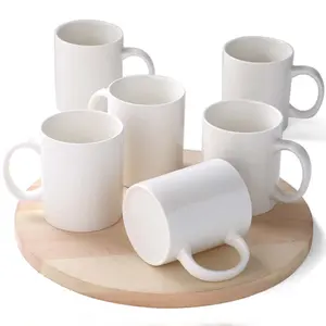 EKA atacado sublimação canecas fornecedor barato 11oz branco cerâmica café cor mudança magia em branco sublimação caneca