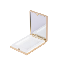 A1108 Boîtier compact en plastique tendance pour poudre cosmétique avec miroir, couleur nude, prix attractif