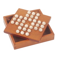 Jeu de société Solitaire en bois marbre Portable FAMA FSC SA8000 CTPAT SEDEX BSCI Audit social cible