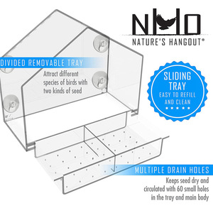 Toptan dekoratif şeffaf akrilik papağan kuş kafesi Pet kafesleri kuş evi besleyici ekran standı - Product Image 3