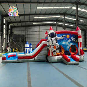 Château Gonflable Commercial avec Toboggan et Piscine Wet Dry <span class=keywords><strong>Convertible</strong></span> Panier Basket pour Location Fêtes - Product Image 1