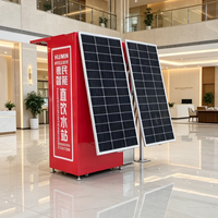 Distributeur d'eau automatique grande capacité 800G, système RO électrique solaire sur batterie, cartons, 1 an d'utilisation commerciale